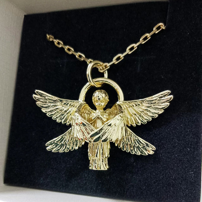 Seraphim Angel Wings Amulet Pendant Necklace