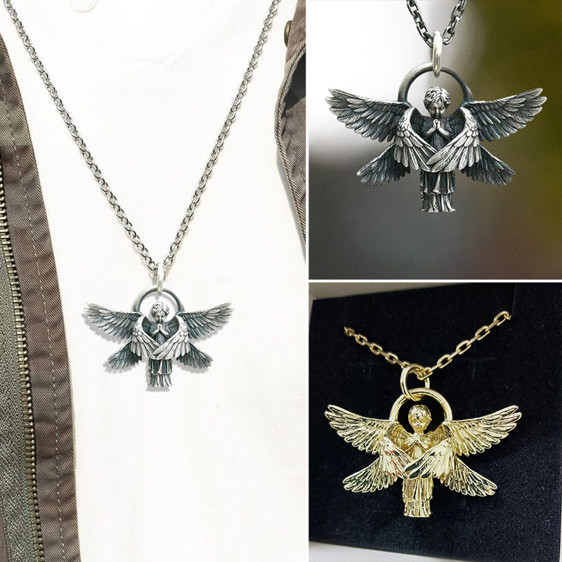 Seraphim Angel Wings Amulet Pendant Necklace