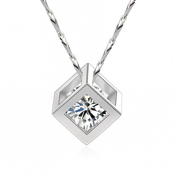 Withinhand White Chic Water Cube Necklace